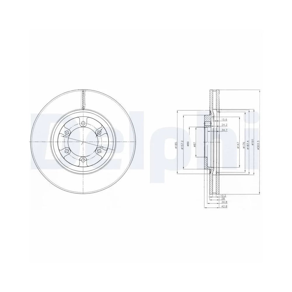 Discuri Frana Delphi pentru Hyundai Terracan - BG4133