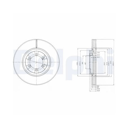 Discuri Frana Delphi pentru Hyundai Terracan - BG4133