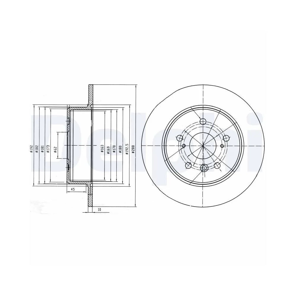 Discuri Frana Delphi pentru Lexus Rx - BG4156