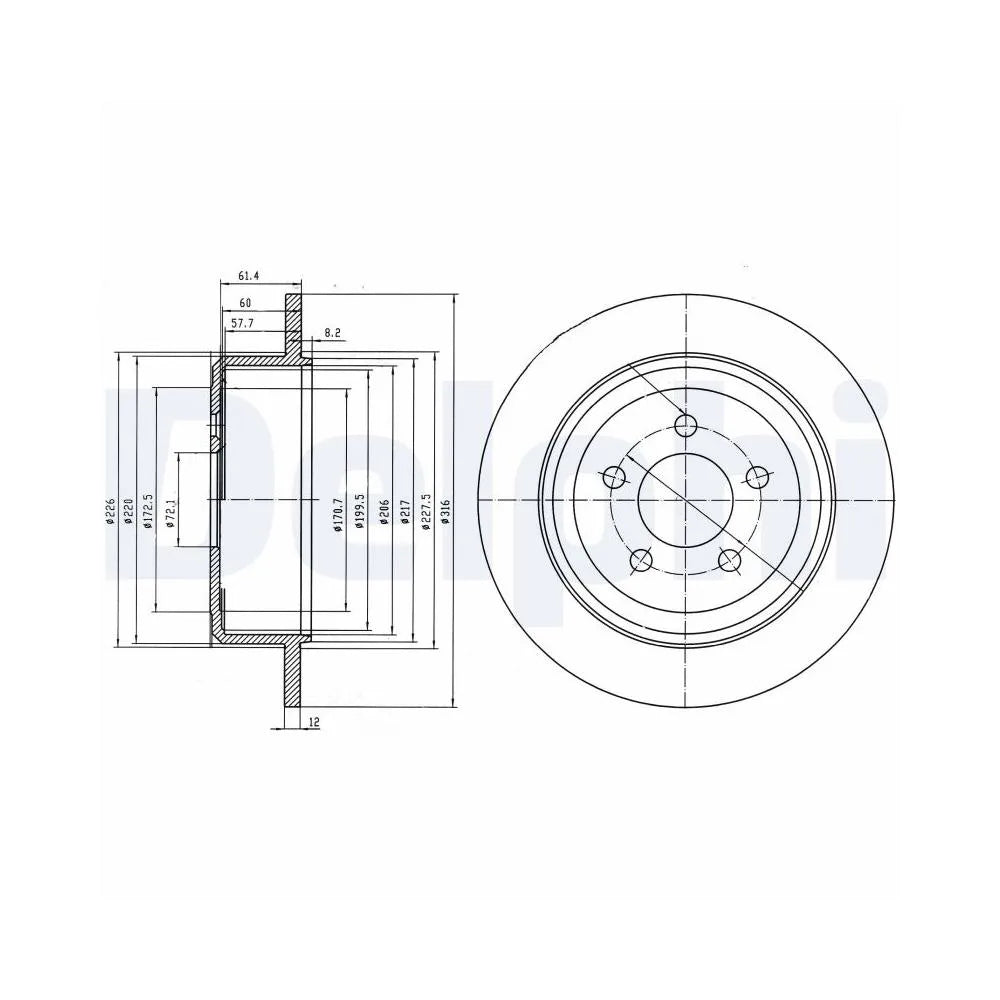 Discuri Frana Delphi pentru Dodge Journey/Nitro, Jeep Cherokee - BG4159
