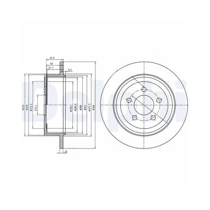 Discuri Frana Delphi pentru Dodge Journey/Nitro, Jeep Cherokee - BG4159