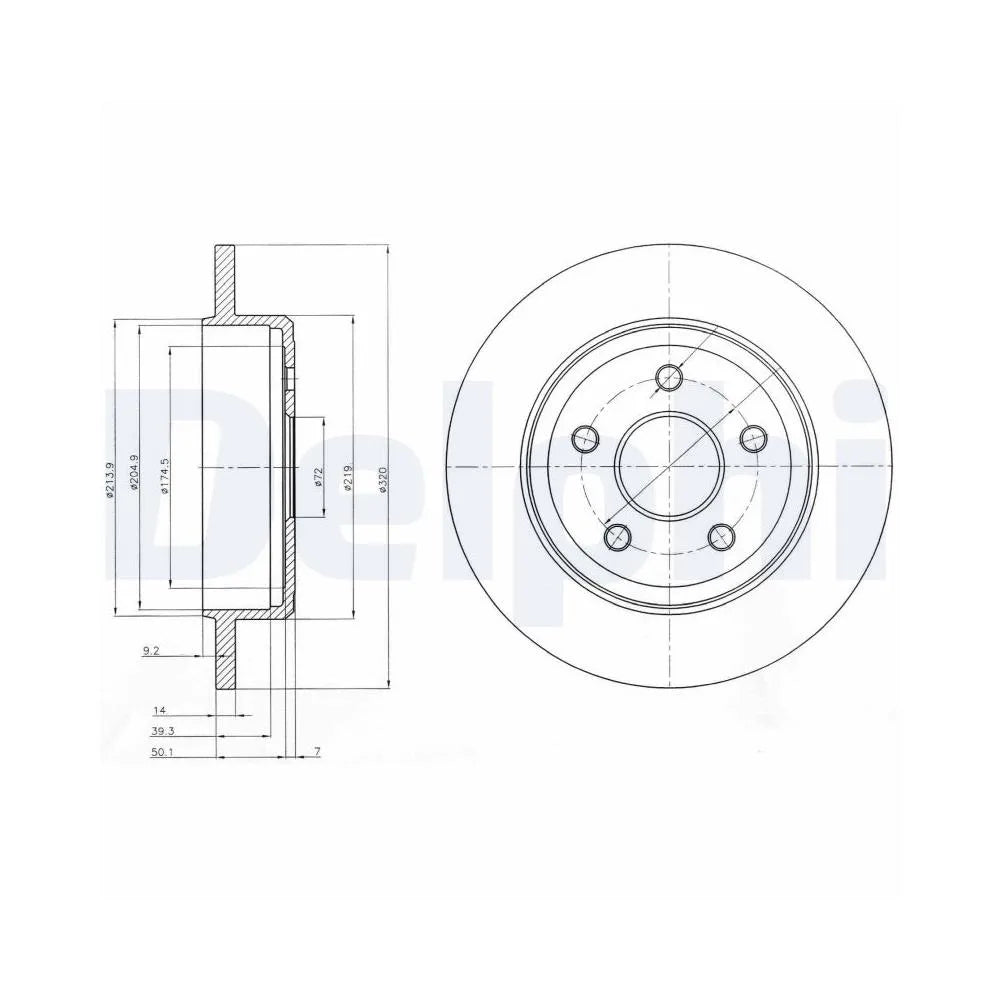 Discuri Frana Delphi pentru Jeep Commander/Grand Cherokee - BG4160