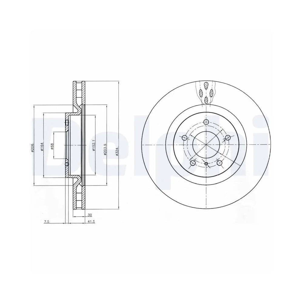 Discuri Frana Delphi pentru Nissan 350Z Cupe/350Z - BG4162C