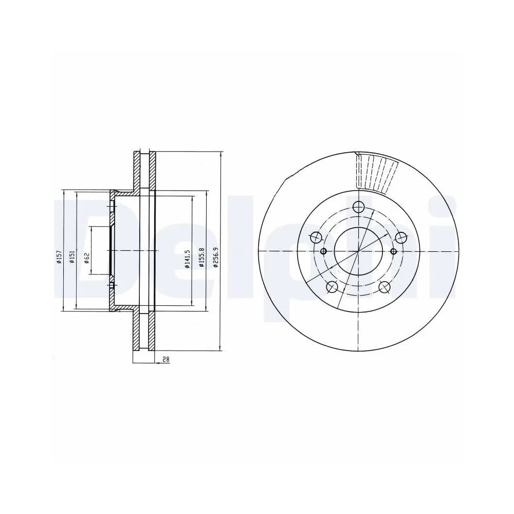 Discuri Frana Delphi pentru Toyota Hilux - BG4181