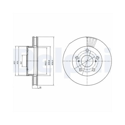 Discuri Frana Delphi pentru Toyota Hilux - BG4181