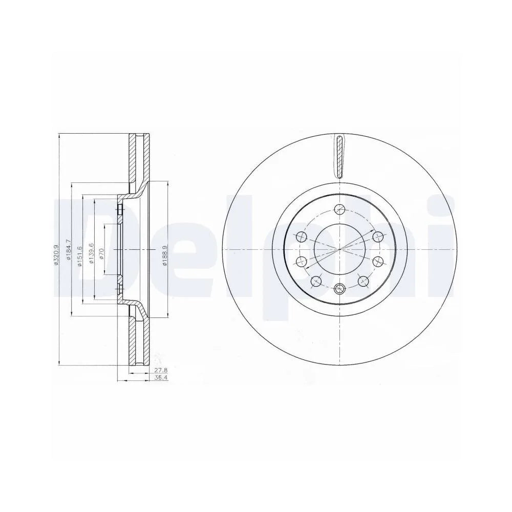 Discuri Frana Delphi pentru Opel Astra/Zafira Zafira - BG4185C