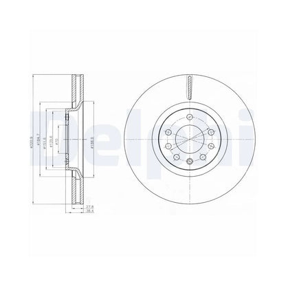 Discuri Frana Delphi pentru Opel Astra/Zafira Zafira - BG4185C