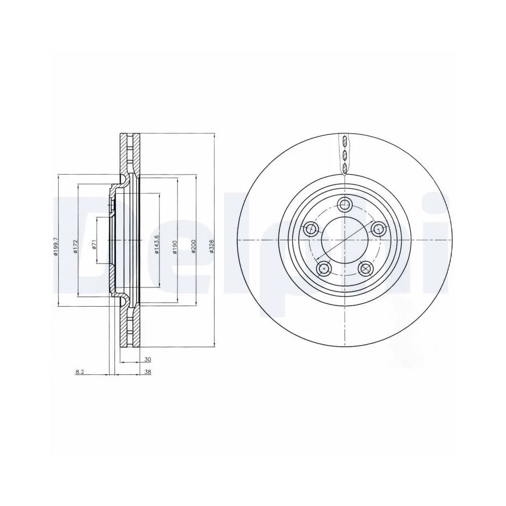 Discuri Frana Delphi pentru Jaguar S Type/Xf/Xf Sportbrake/Xj/Xk - BG4203C