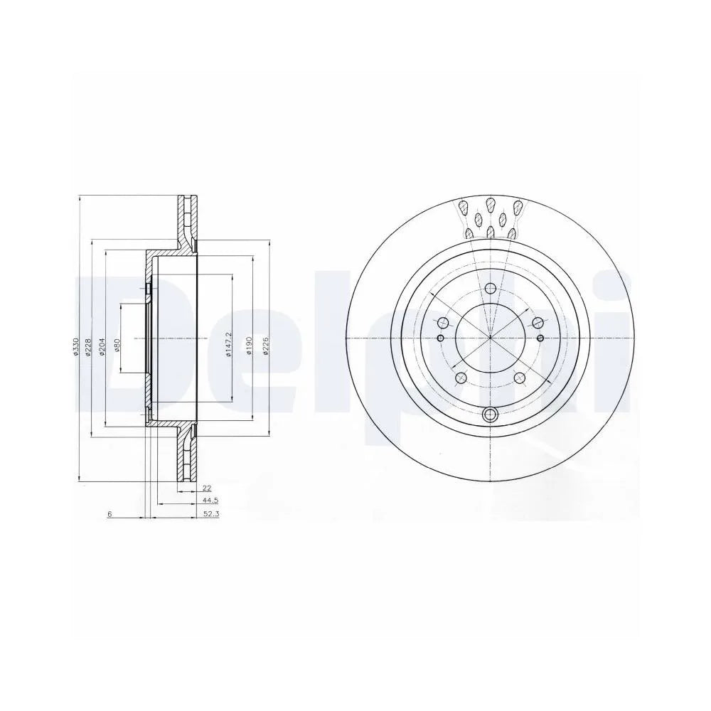 Discuri Frana Delphi pentru Mitsubishi Lancer - BG4204C
