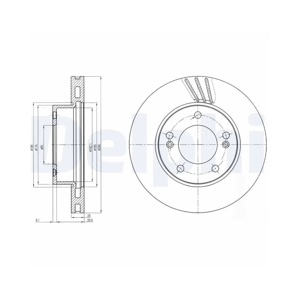 Discuri Frana Delphi pentru Ssangyong Rexton W/Rodius - BG4207