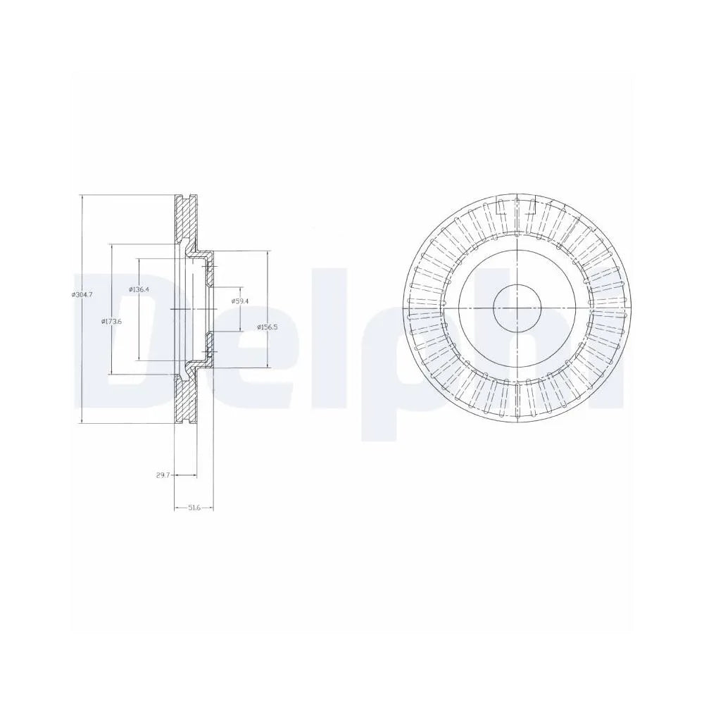 Discuri Frana Delphi pentru Honda Civic - BG4214