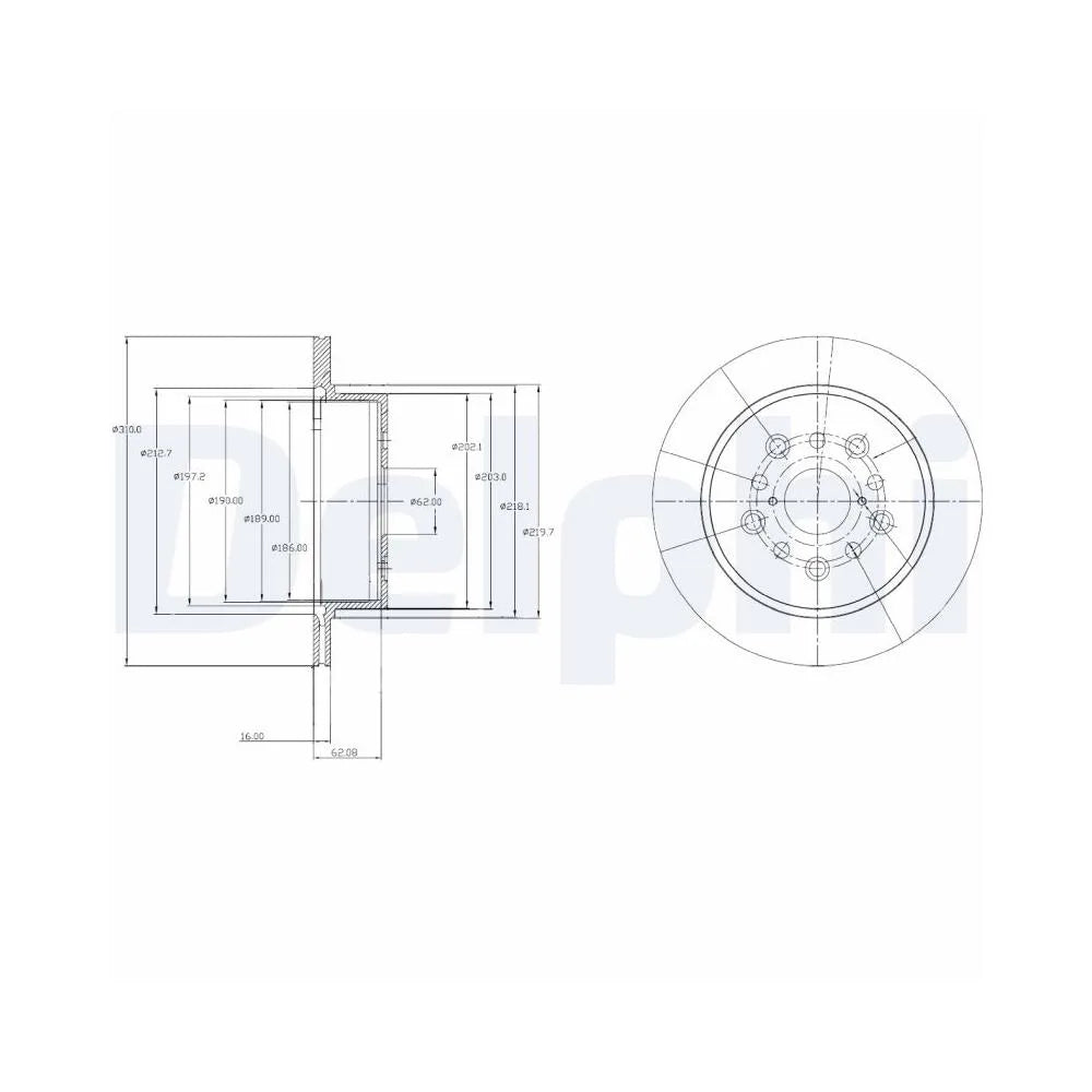 Discuri Frana Delphi pentru Lexus Ls - BG4216