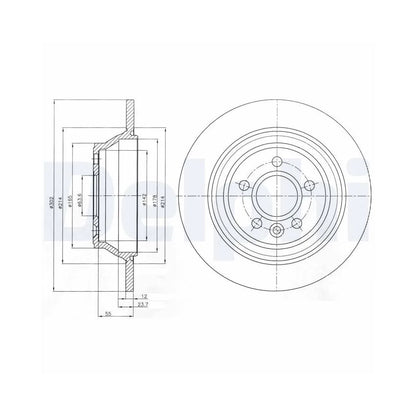 Discuri Frana Delphi pentru Volvo S80/V70/Xc70 - BG4238C