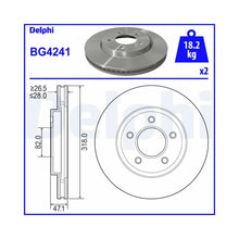 Discuri Frana Delphi pentru Chrysler Pacifica - BG4241
