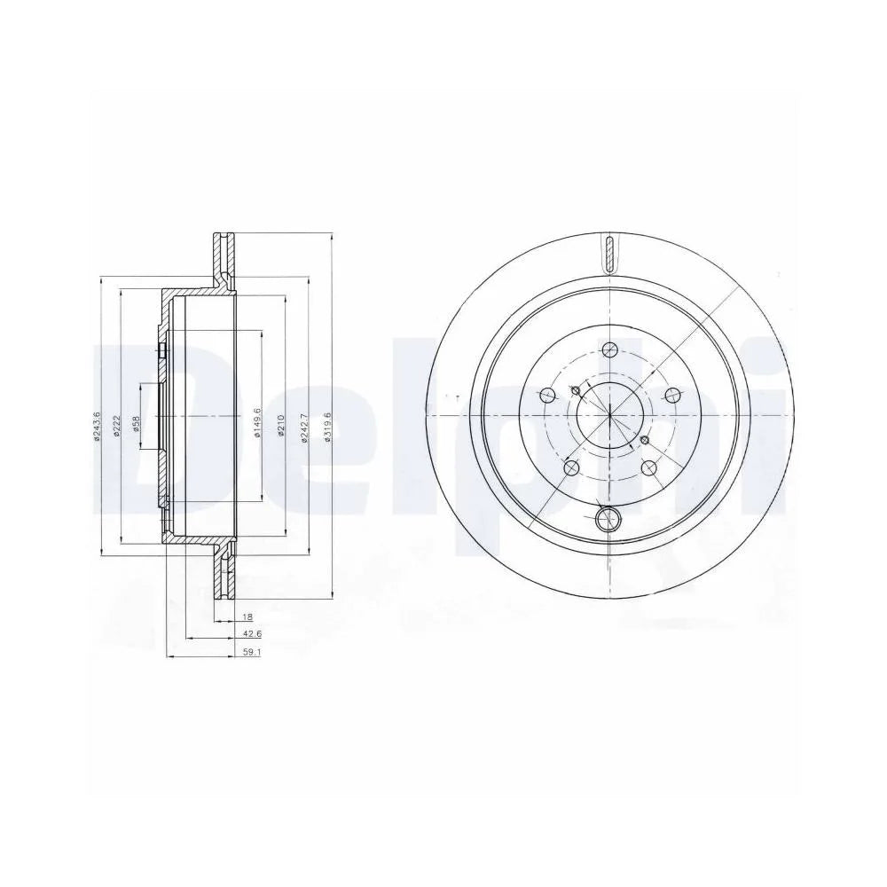 Discuri Frana Delphi pentru Subaru Tribeca - BG4267