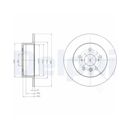Discuri Frana Delphi pentru Lexus Es, Toyota Camry - BG4268