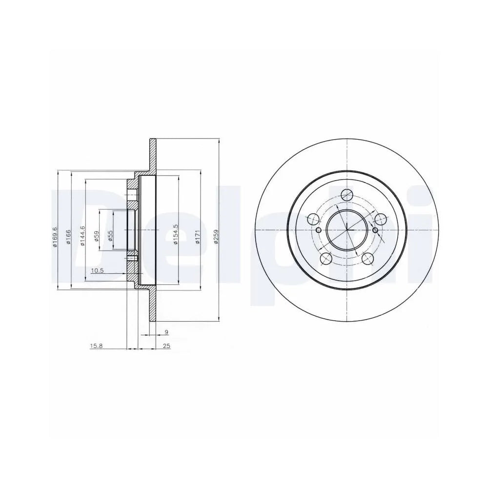 Discuri Frana Delphi pentru Toyota Urban Cruiser - BG4272