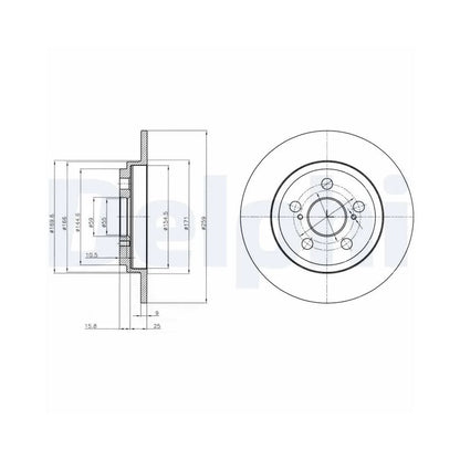 Discuri Frana Delphi pentru Toyota Urban Cruiser - BG4272