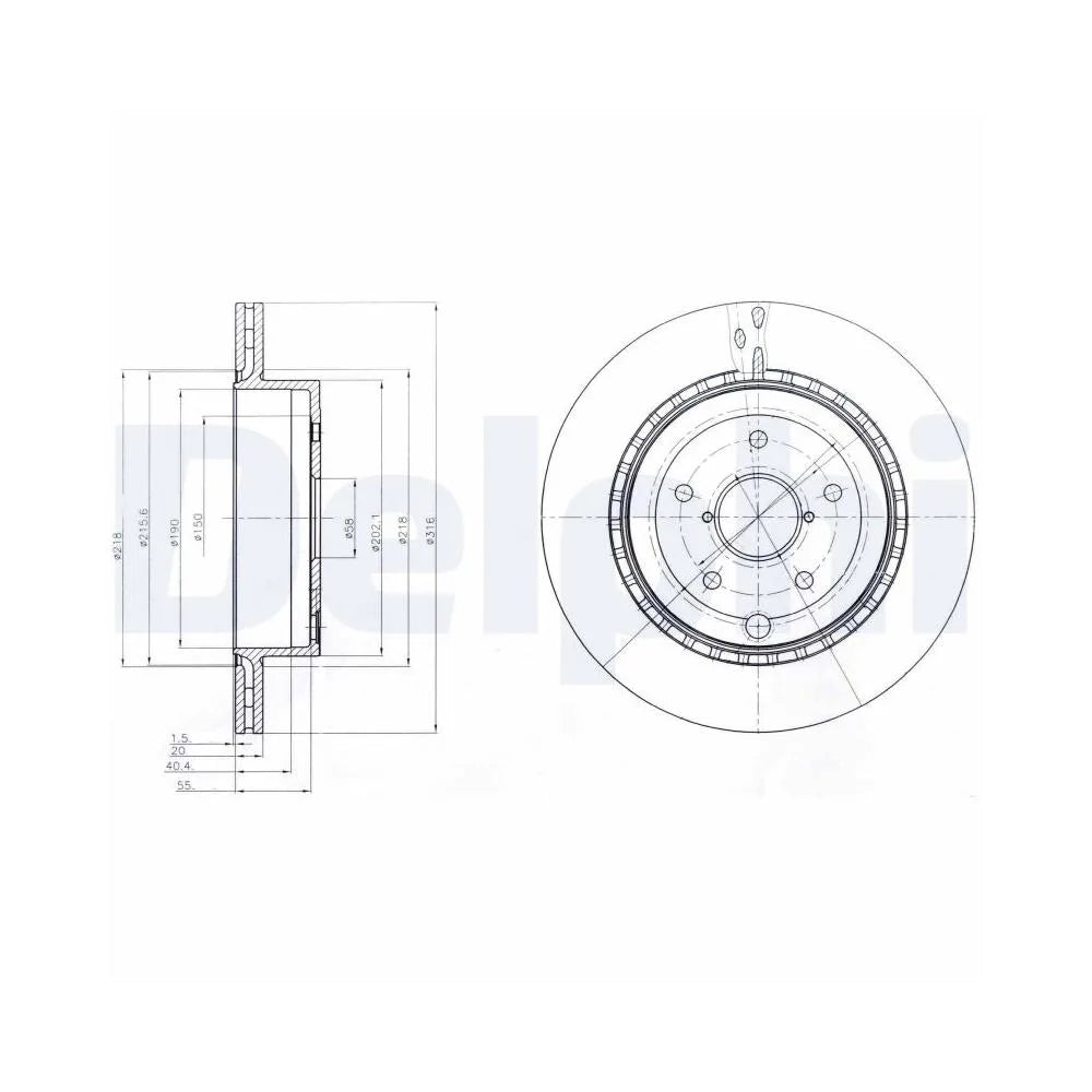 Discuri Frana Delphi pentru Subaru Impreza/Wrx - BG4287