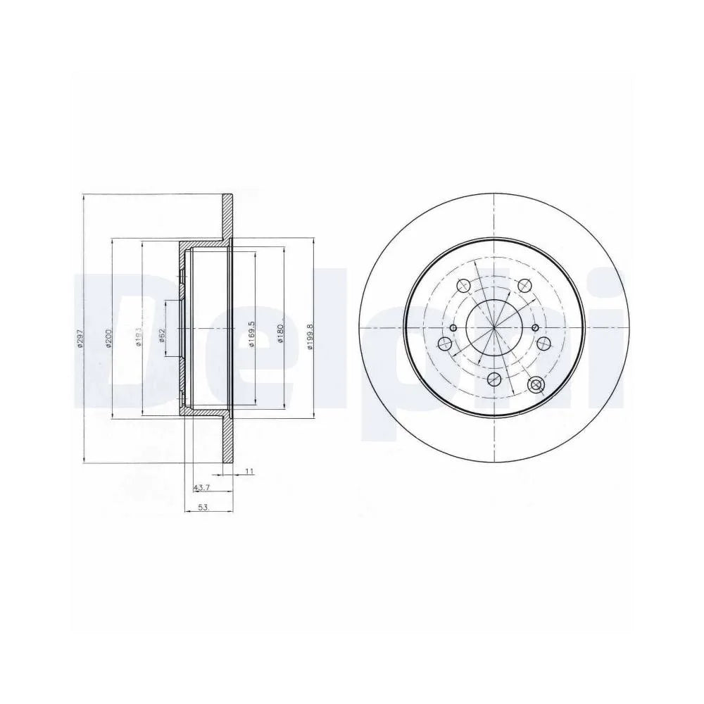 Discuri Frana Delphi pentru Toyota Verso - BG4291