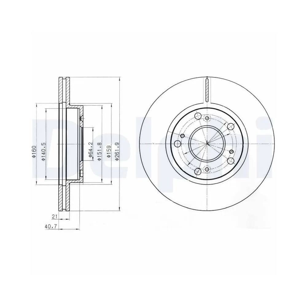 Discuri Frana Delphi pentru Honda Civic/Cr Z/Integra Cupe - BG4294