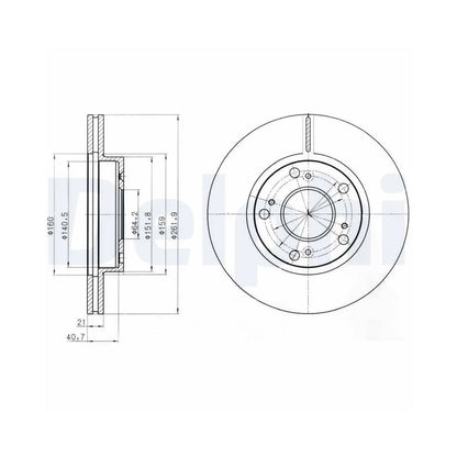 Discuri Frana Delphi pentru Honda Civic/Cr Z/Integra Cupe - BG4294