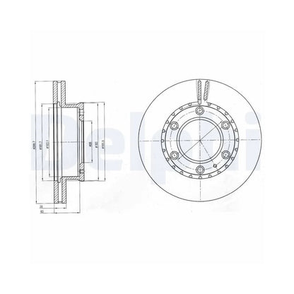 Discuri Frana Delphi pentru Ford Ranger, Mazda B Serie/Bt 50 Pick Up - BG4297