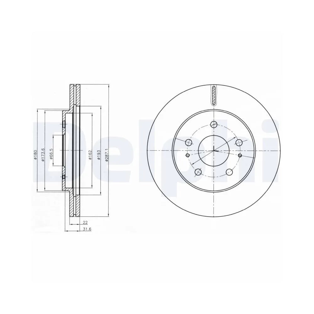 Discuri Frana Delphi pentru Daihatsu Terios - BG4326