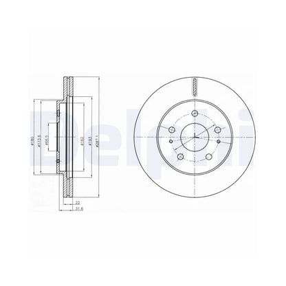 Discuri Frana Delphi pentru Daihatsu Terios - BG4326