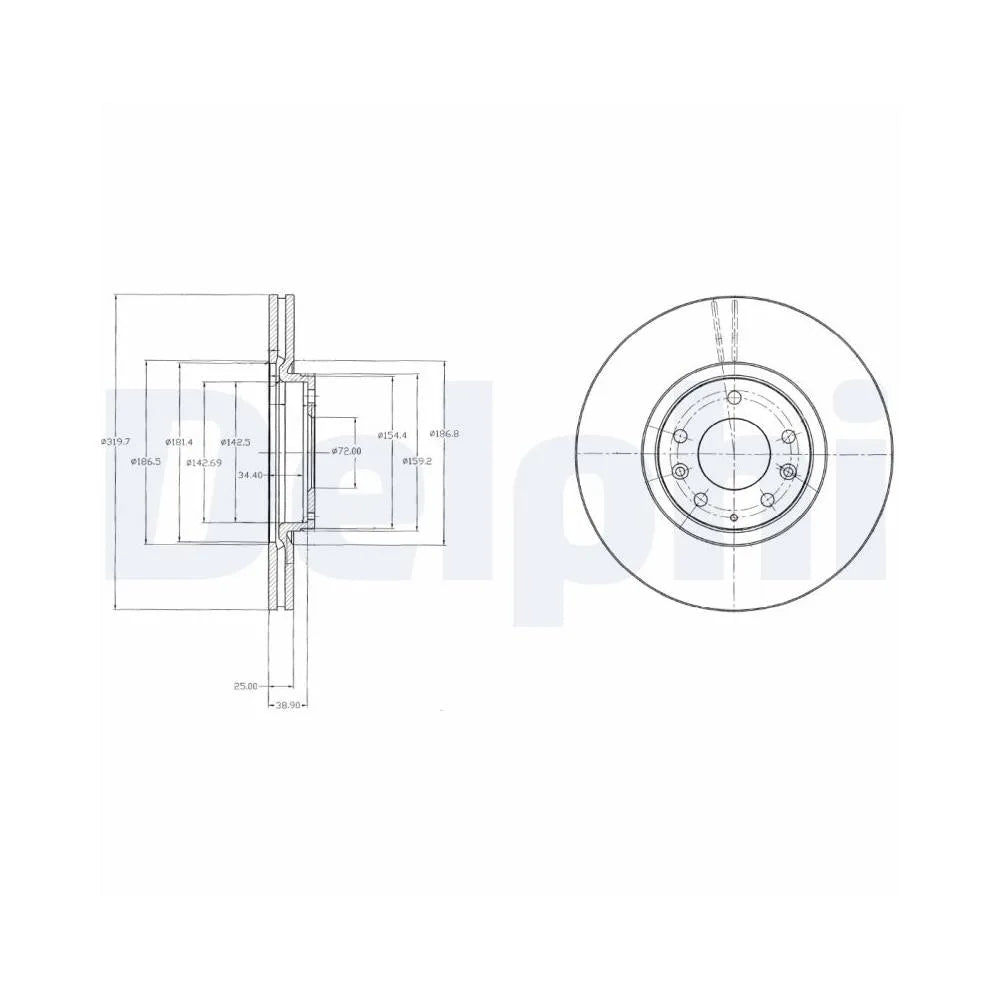 Discuri Frana Delphi pentru Mazda 6 - BG4332
