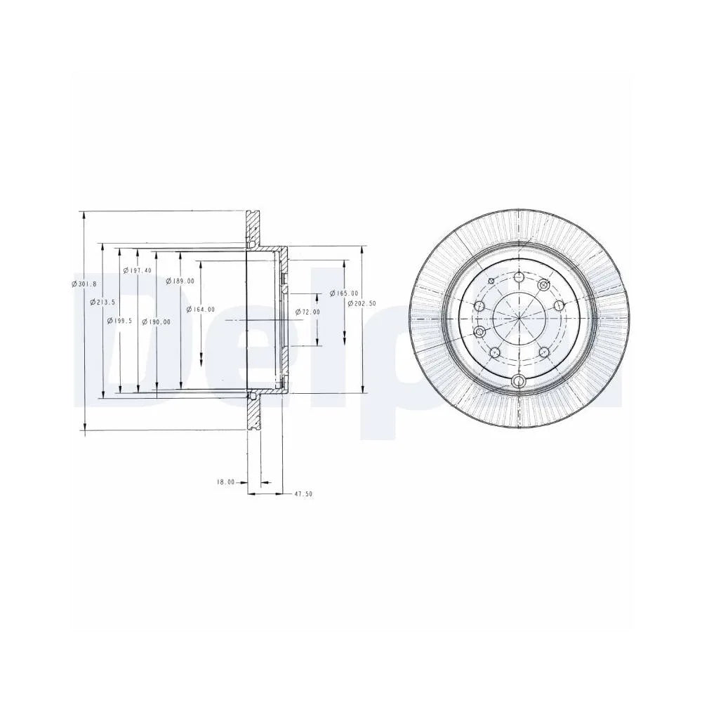 Discuri Frana Delphi pentru Ford Usa Edge, Mazda Cx 7 - BG4336
