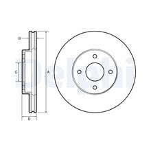 Discuri Frana Delphi pentru Nissan Micra/Note - BG4454