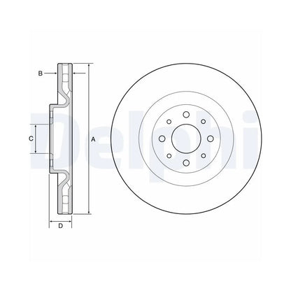 Discuri Frana Delphi pentru Lancia Delta - BG4566C