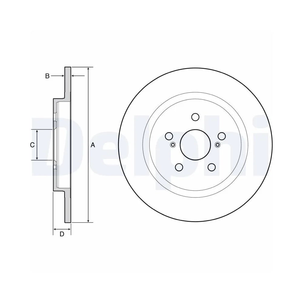 Discuri Frana Delphi pentru Lexus Ct, Toyota Urban Cruiser - BG4650C
