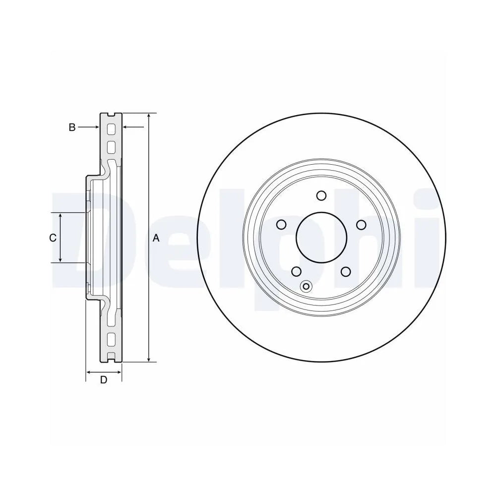 Discuri Frana Delphi pentru Mercedes-Benz C Class/C Class Cupe/C Class T Model/Clc Class/Clk - BG4660