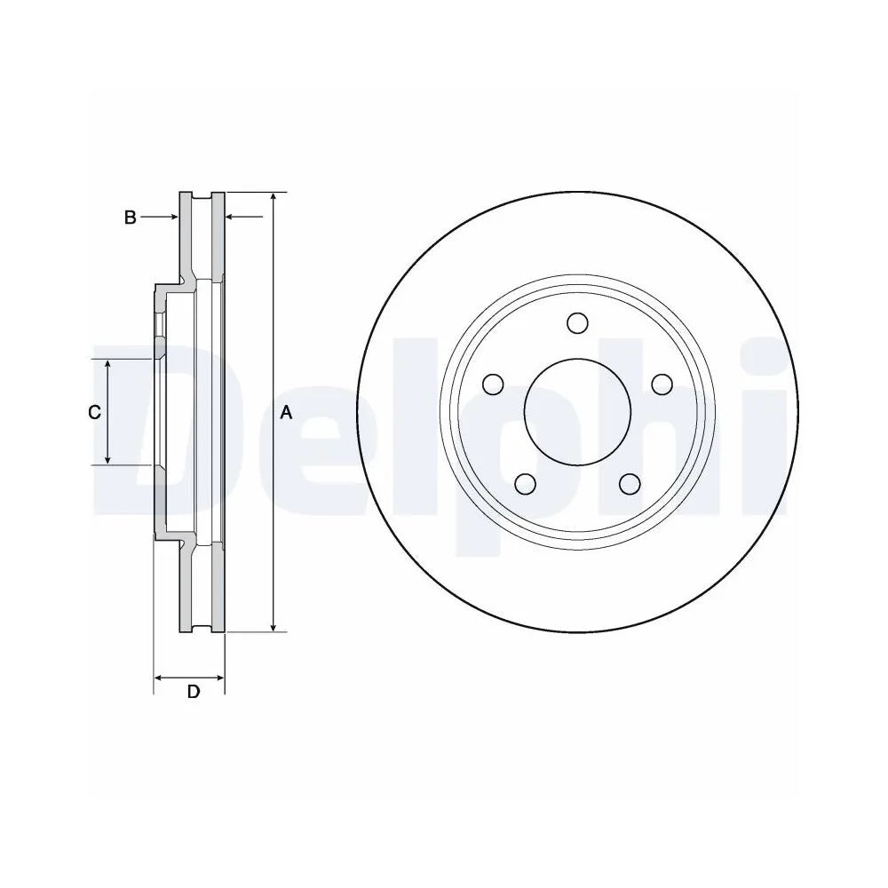Discuri Frana Delphi pentru Nissan Leaf/Nv200 Evalia/Nv200 - BG4678C