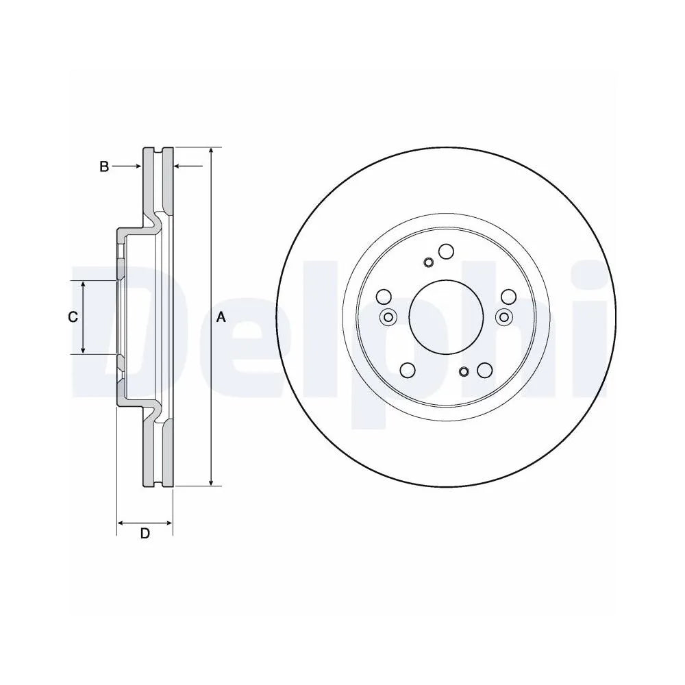 Discuri Frana Delphi pentru Honda Civic - BG4698C