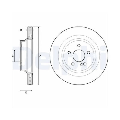 Discuri Frana Delphi pentru Mercedes-Benz Cls/Cls Shooting/E Class/E Class T Model - BG4705C