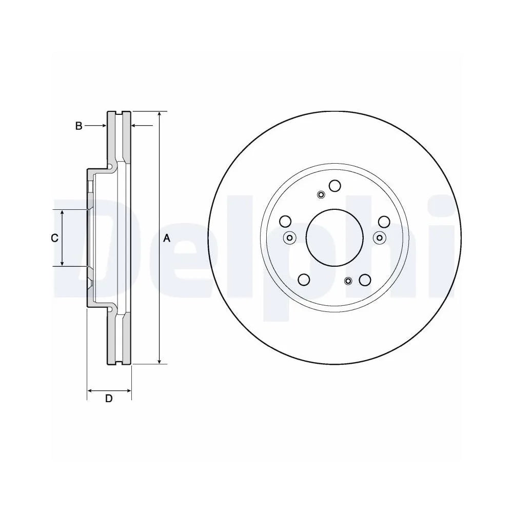 Discuri Frana Delphi pentru Honda Civic/Civic Xi - BG4741C