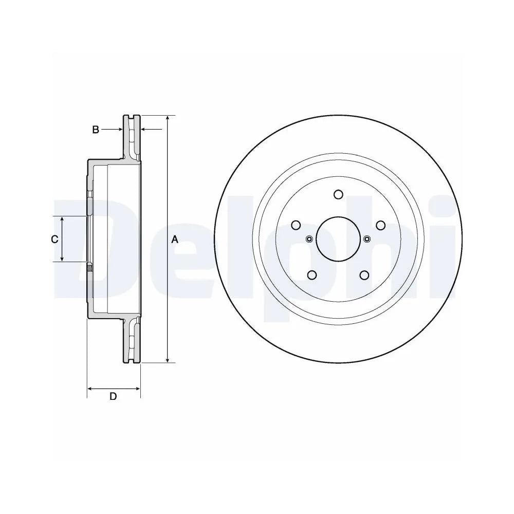 Discuri Frana Delphi pentru Subaru Impreza - BG4775C