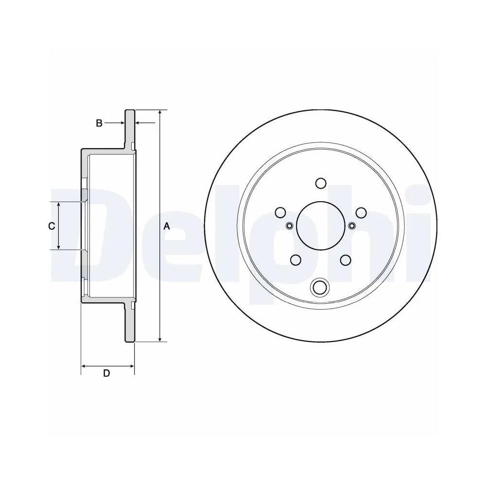 Discuri Frana Delphi pentru Subaru Forester/Impreza/Xv - BG4776C