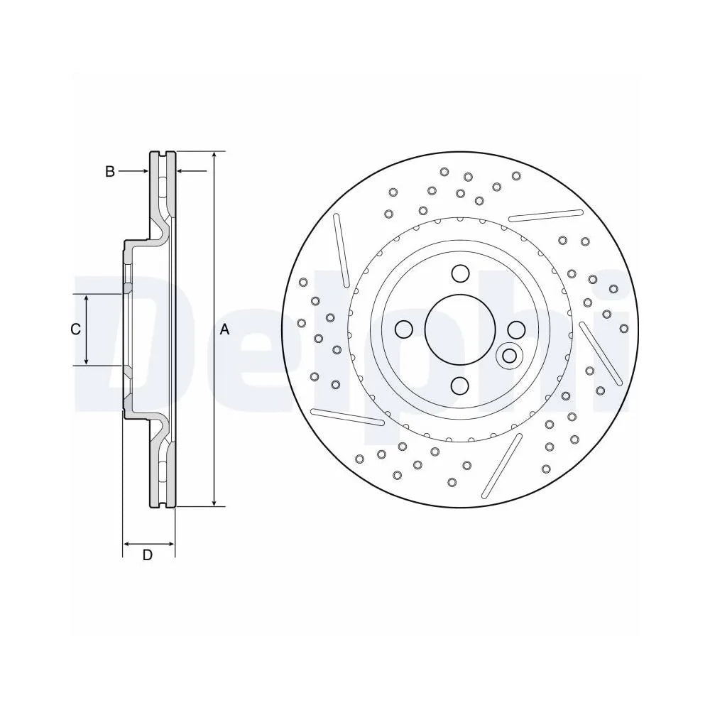 Discuri Frana Delphi pentru Mini Mini/Mini Clubman/Mini Clubvan/Mini Cupe - BG4789C