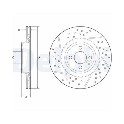 Discuri Frana Delphi pentru Mini Mini/Mini Clubman/Mini Clubvan/Mini Cupe - BG4789C