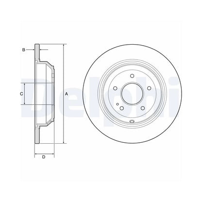 Discuri Frana Delphi pentru Hyundai Genesis - BG4791C