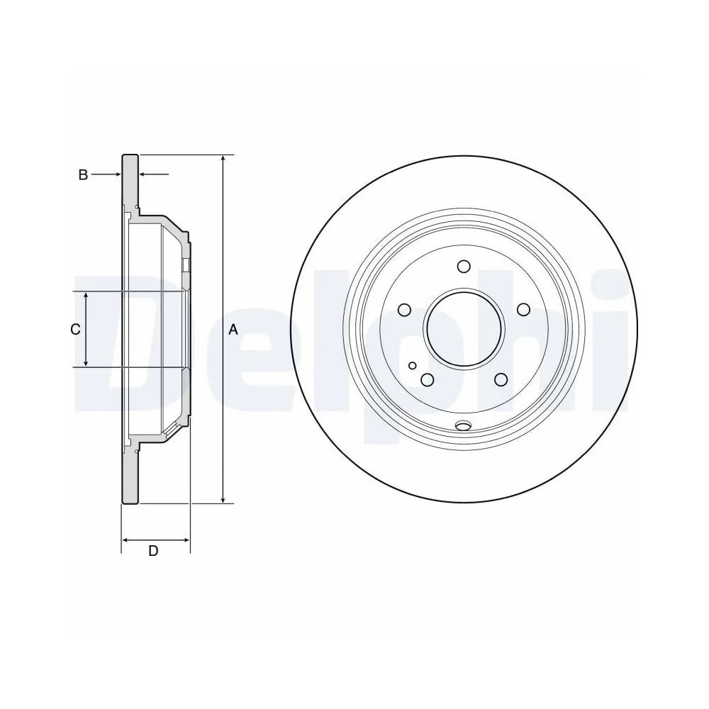 Discuri Frana Delphi pentru Hyundai Genesis - BG4791C