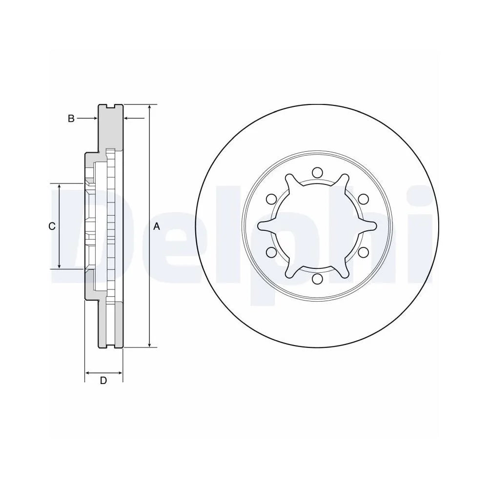 Discuri Frana Delphi pentru Nissan Navara/Np300/Pick Up - BG4795C