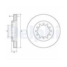 Discuri Frana Delphi pentru Nissan Navara/Np300/Pick Up - BG4795C