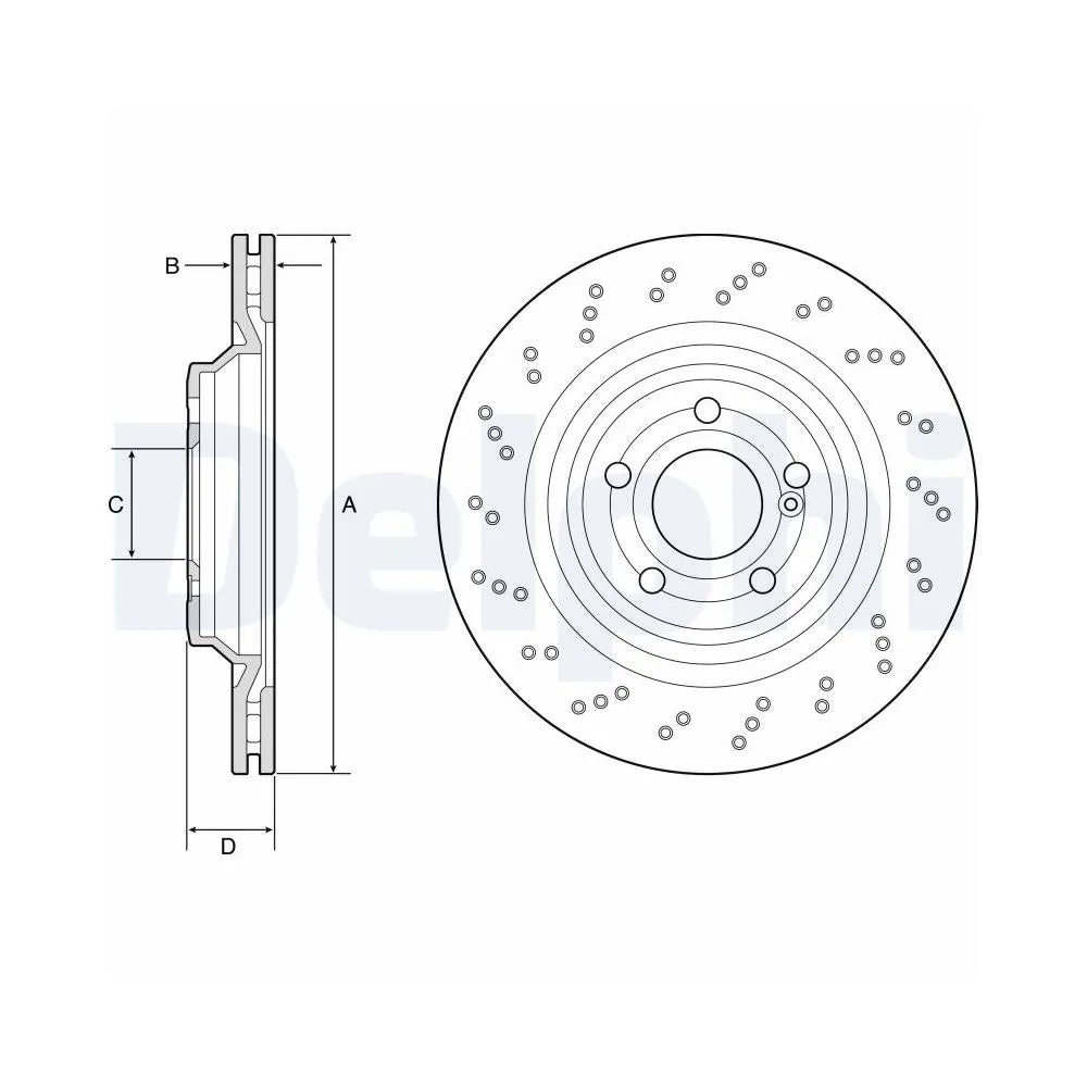 Discuri Frana Delphi pentru Mercedes-Benz Sl - BG4920C