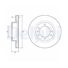 Discuri Frana Delphi pentru Toyota Hilux - BG4925C