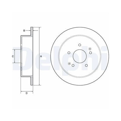 Discuri Frana Delphi pentru Kg Mobility Korando/Tivoli/Torres, Ssangyong Korando/Tivoli/Torres/Xlv Suv/Xlv - BG4940C